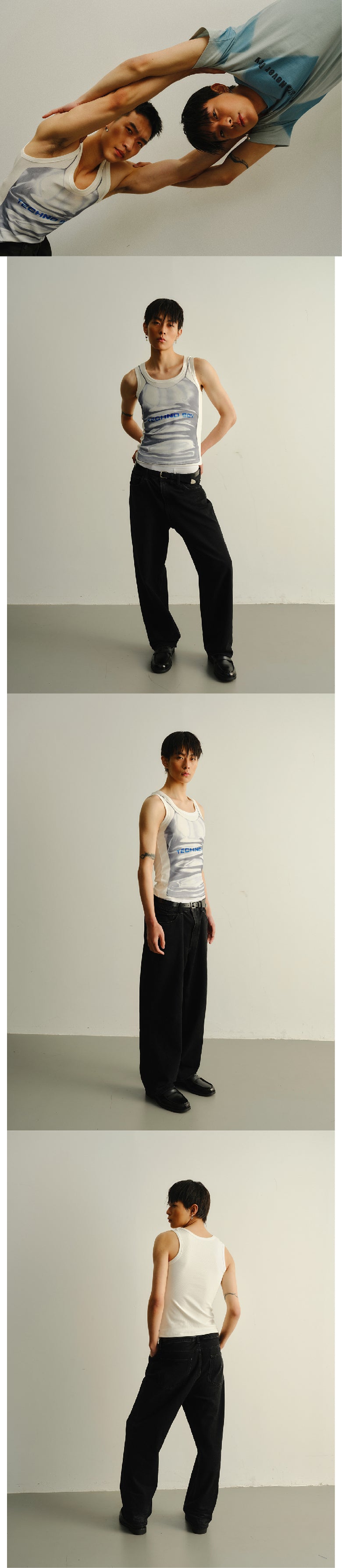 Electronic boy tank top