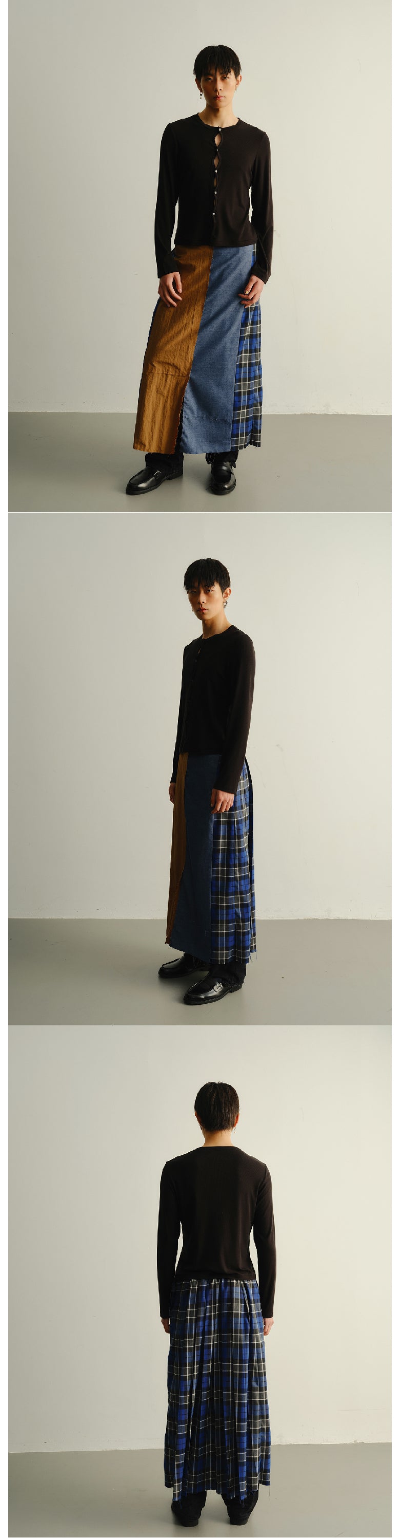 Hollow chest elastic cardigan