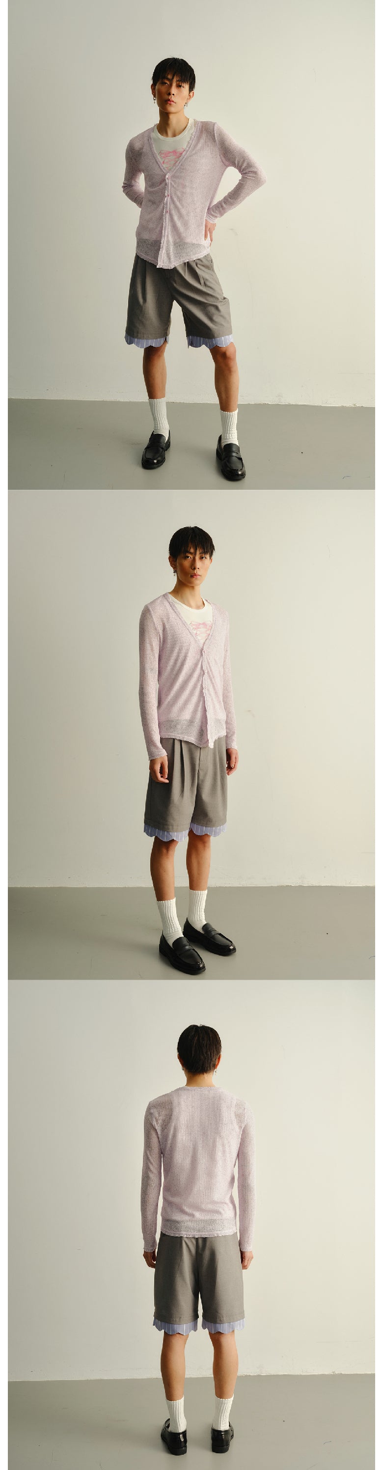 Hollow knit cardigan