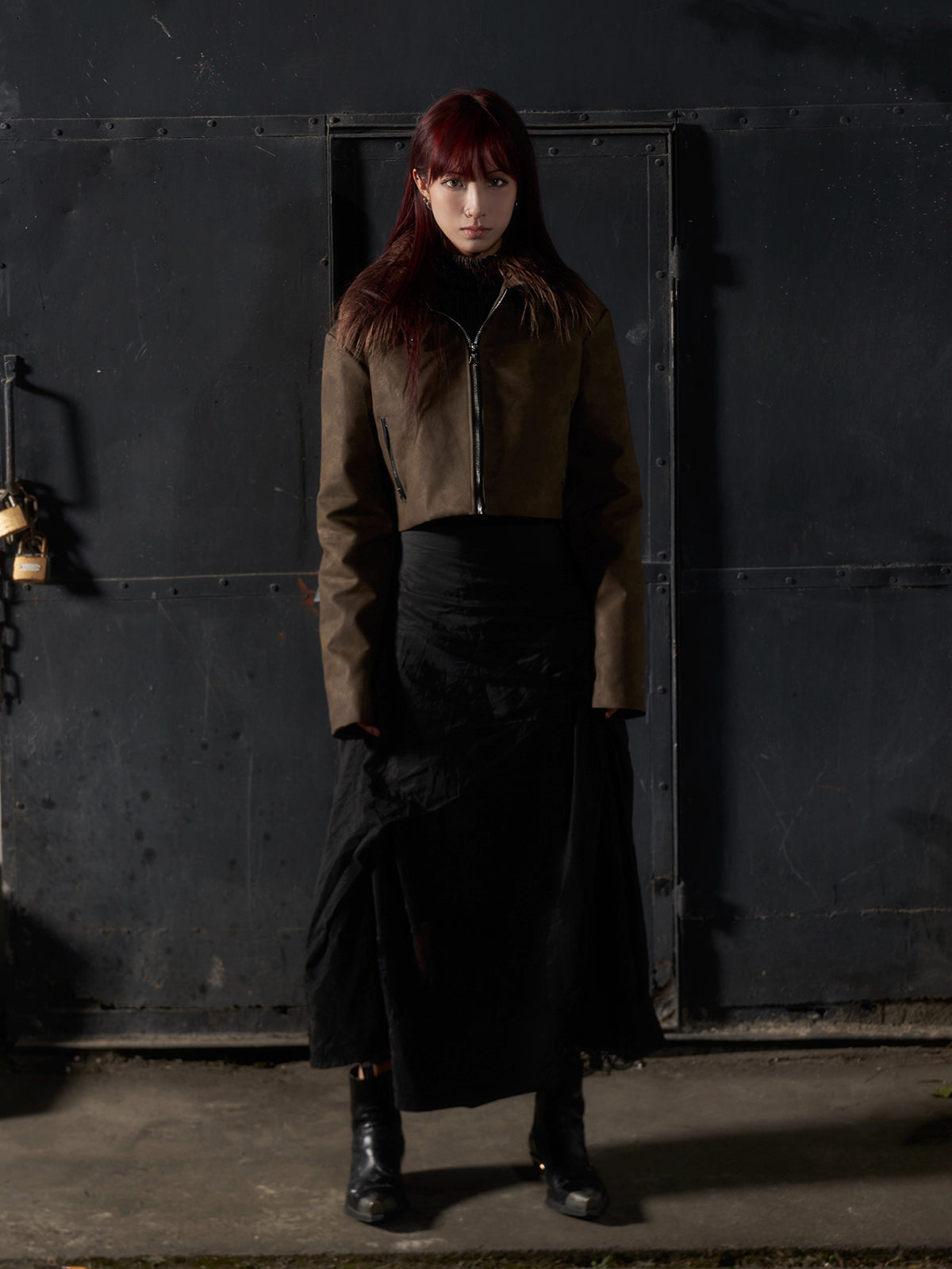 Coffee colored fur coat