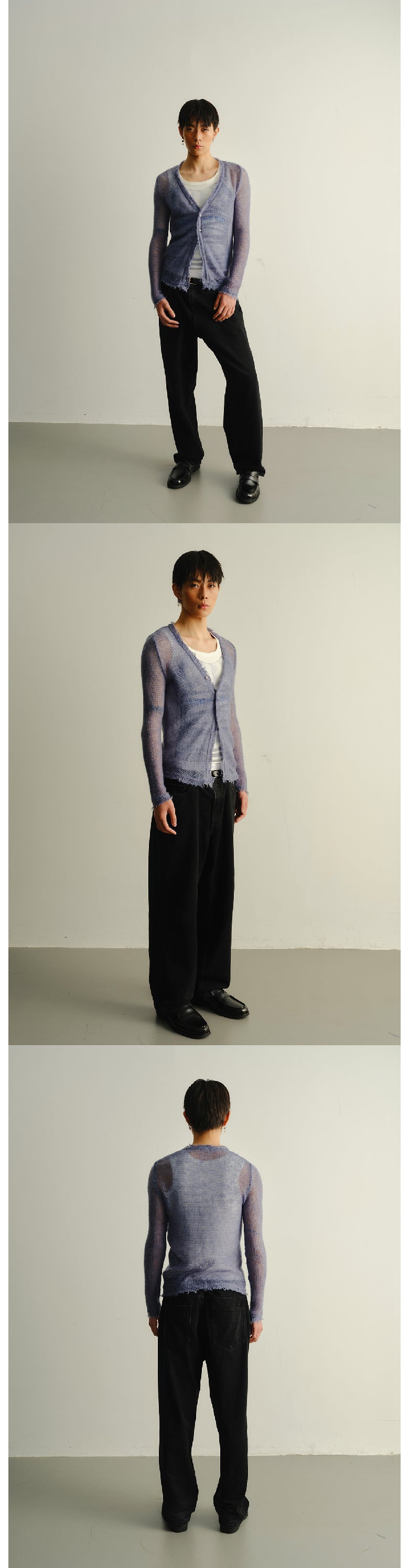 Hollow knit cardigan