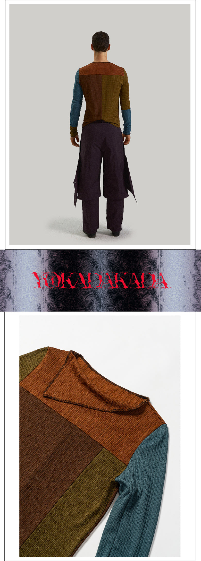 Splicing retro triangle neck tight top