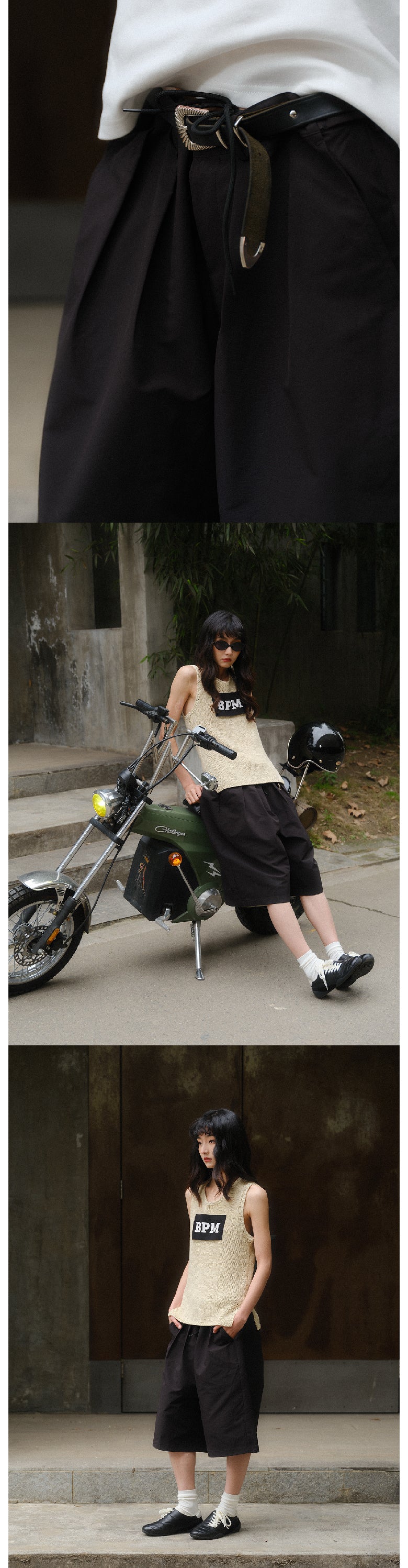 Black silhouette shorts