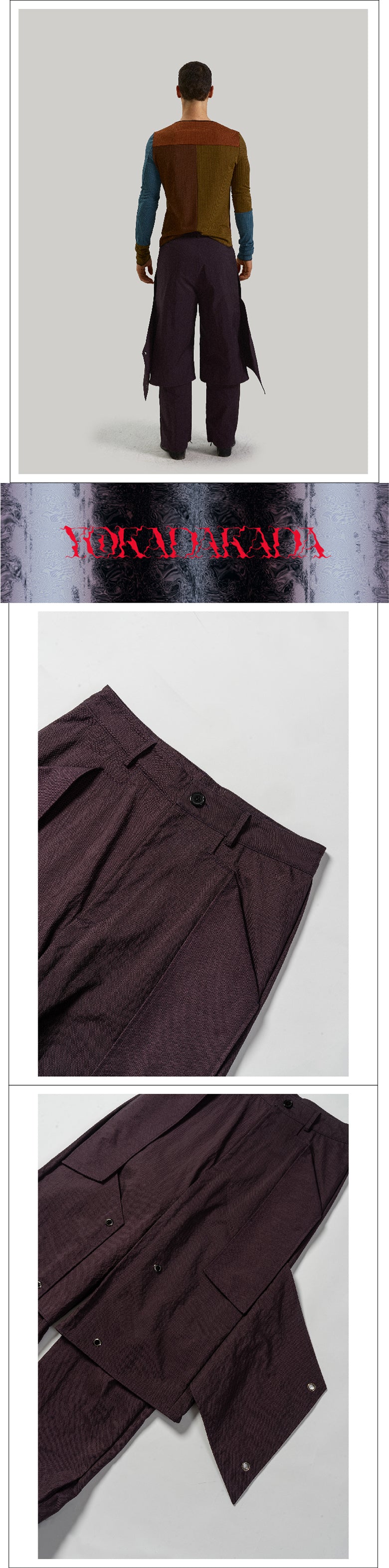 Deep purple functional alien eye pants
