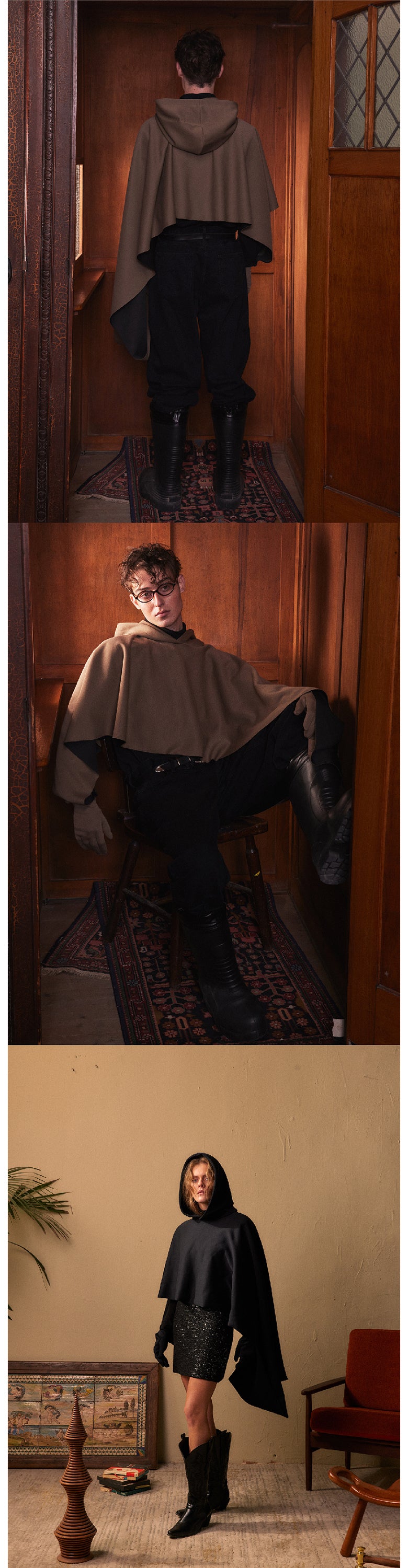 Gloves scarves cloaks