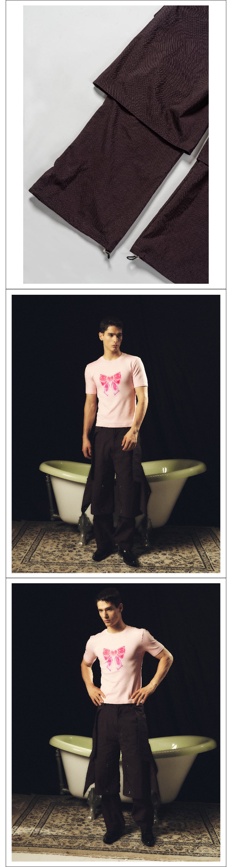 Deep purple functional alien eye pants