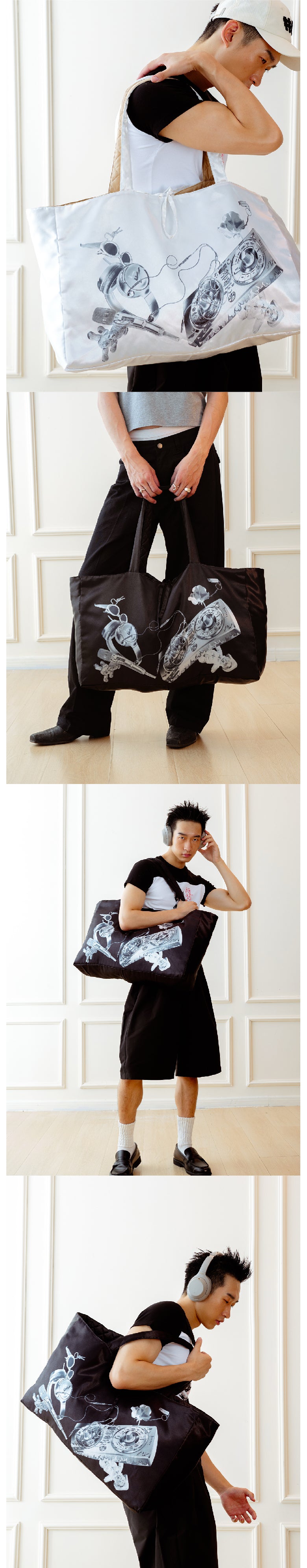 Axis black and white  bag