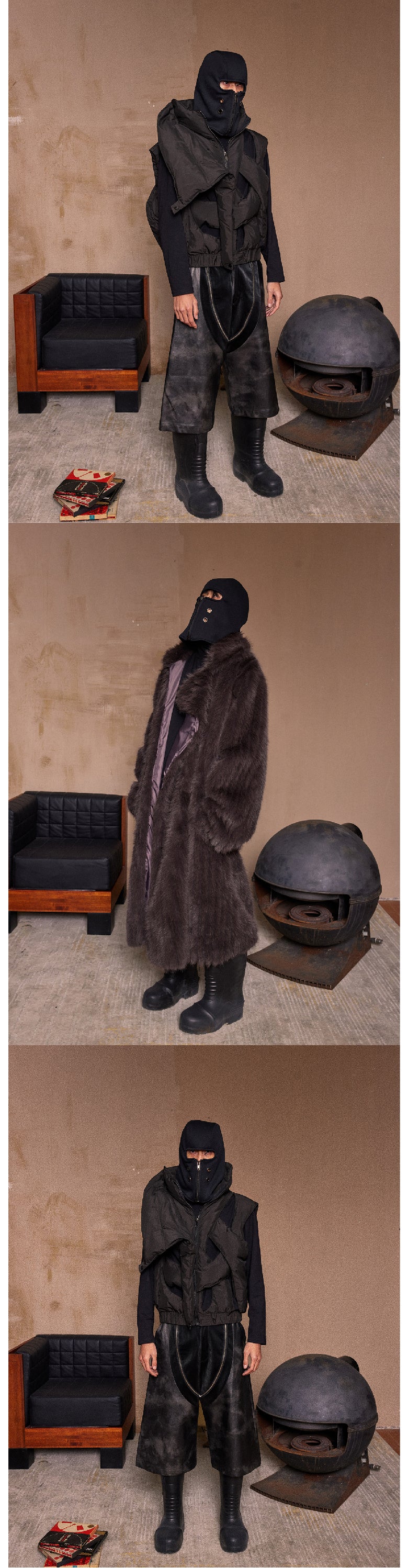 Black bandit gang vent hat