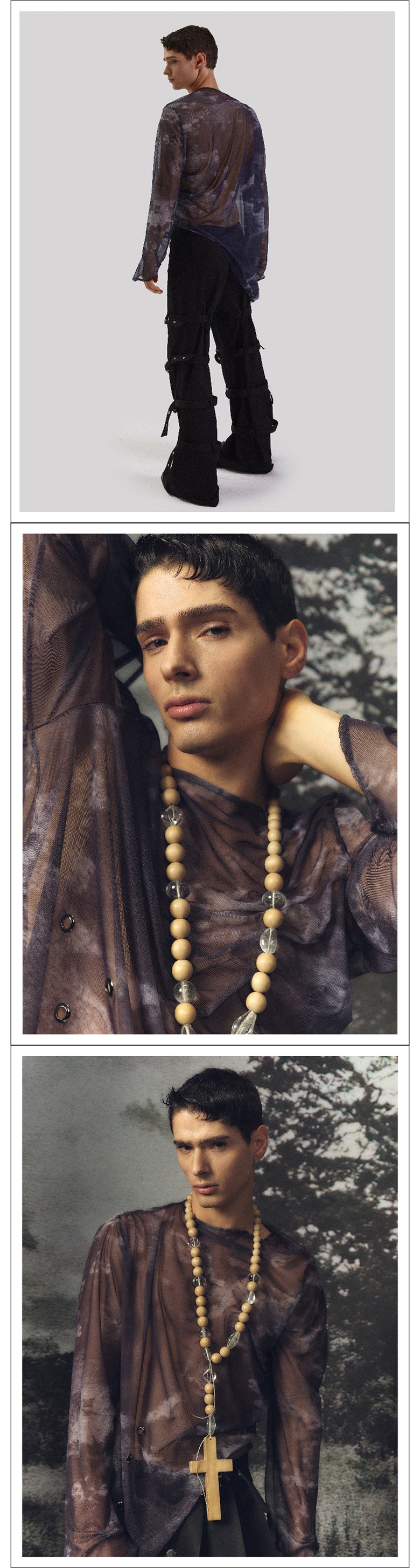 Long sleeved sheer sexy see through top