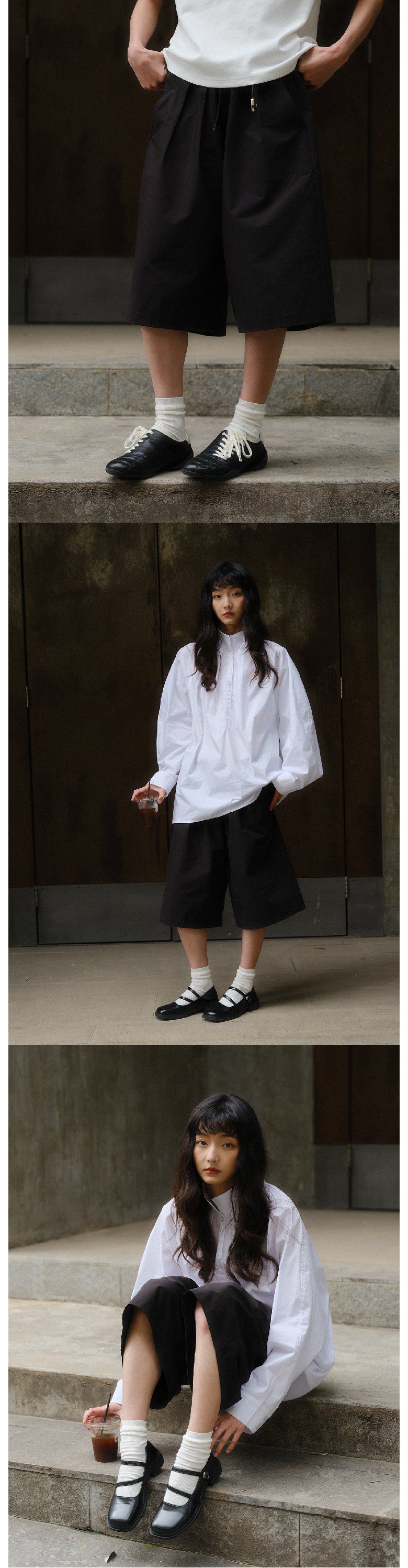 Black silhouette shorts