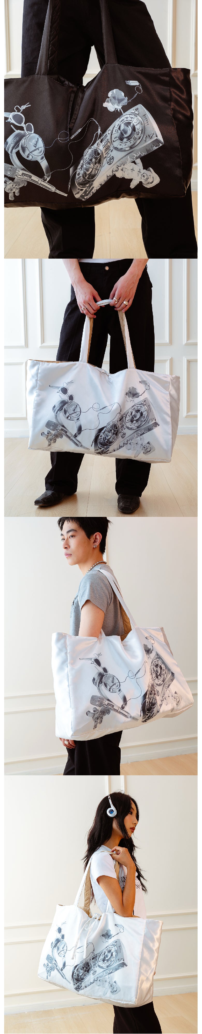 Axis black and white  bag