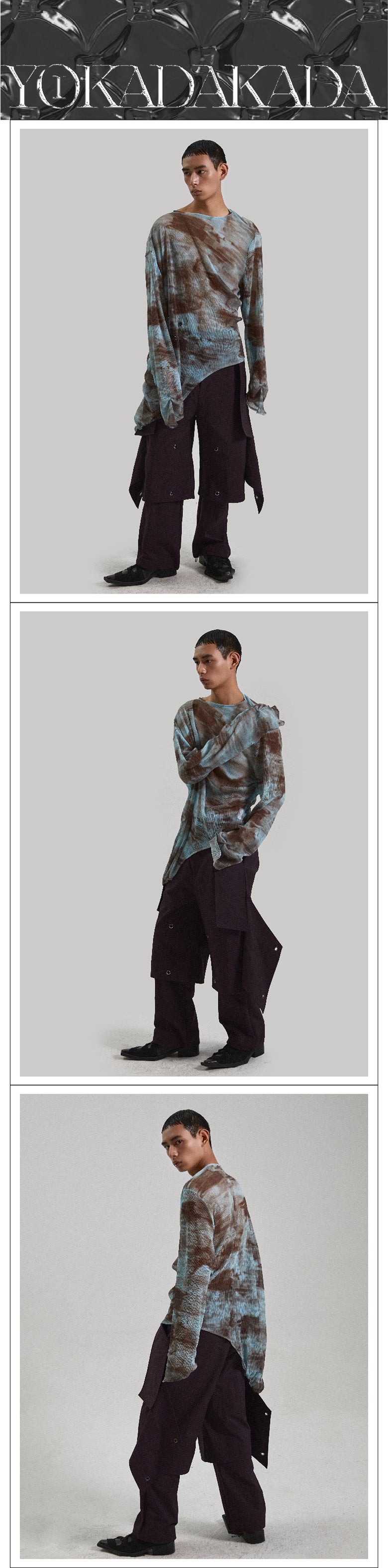 Deep purple functional alien eye pants