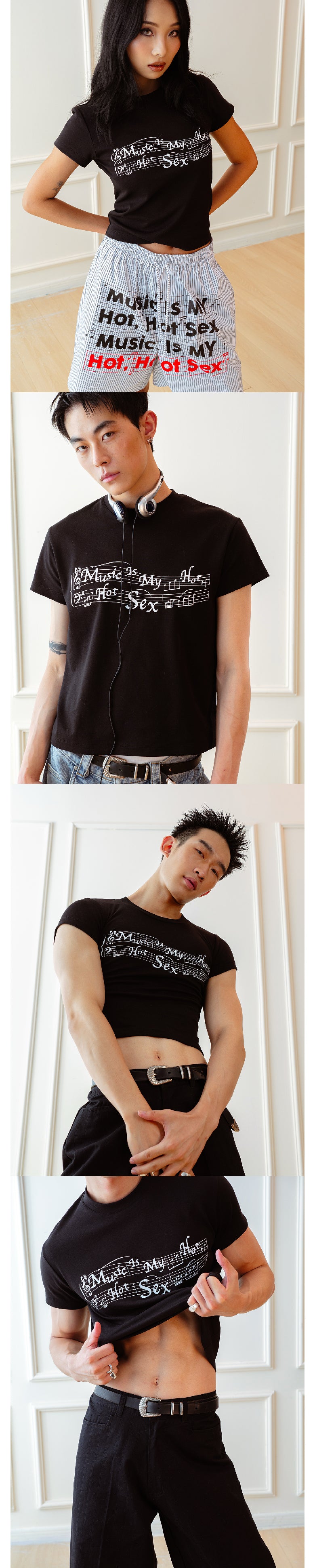 Score printed T-shirt