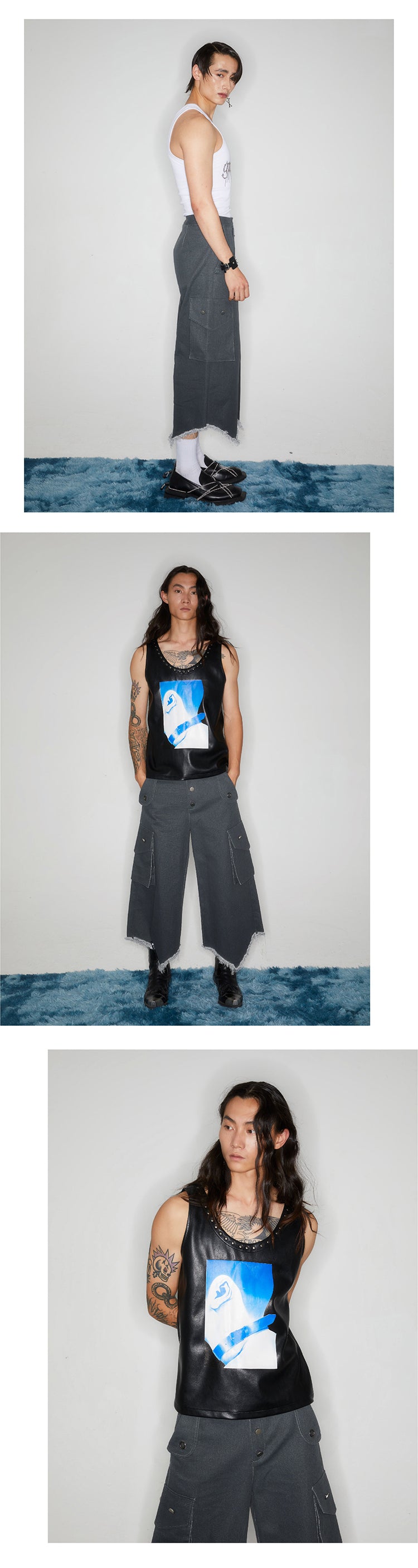 Fur edge workwear pants