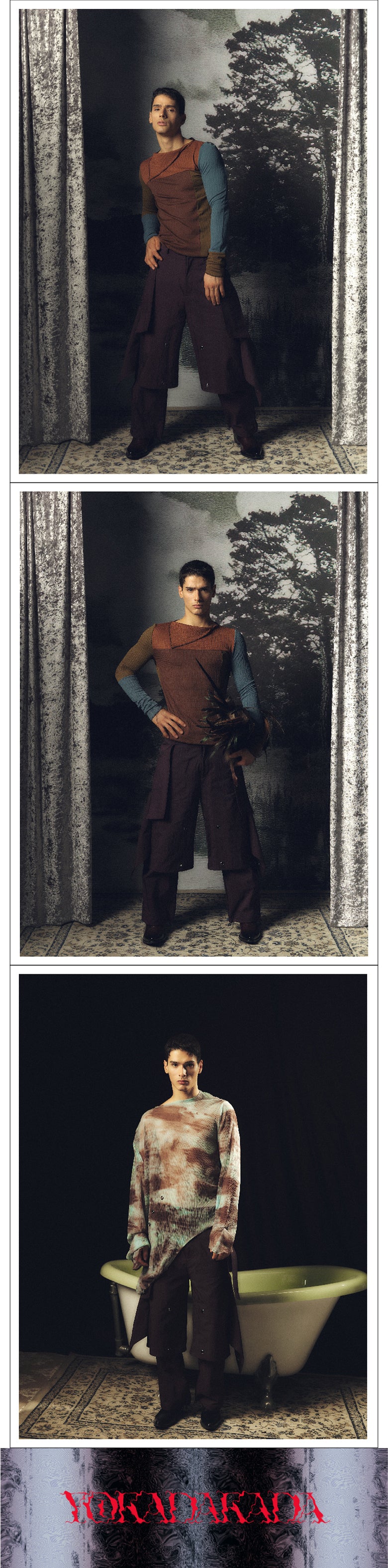 Deep purple functional alien eye pants