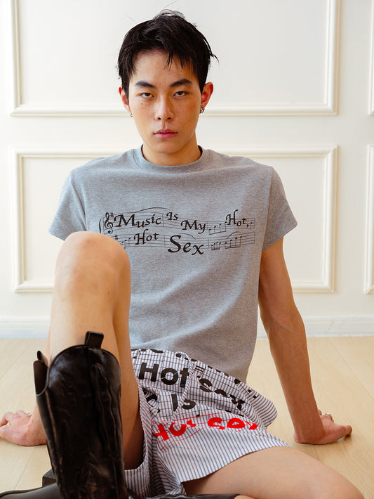 Score printed T-shirt