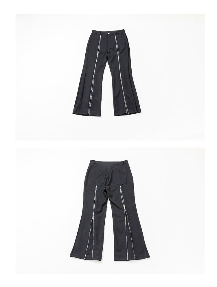 Black long zippered pants