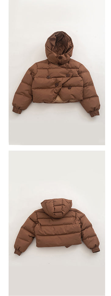 Brown Maillard Short Bread Down Coat