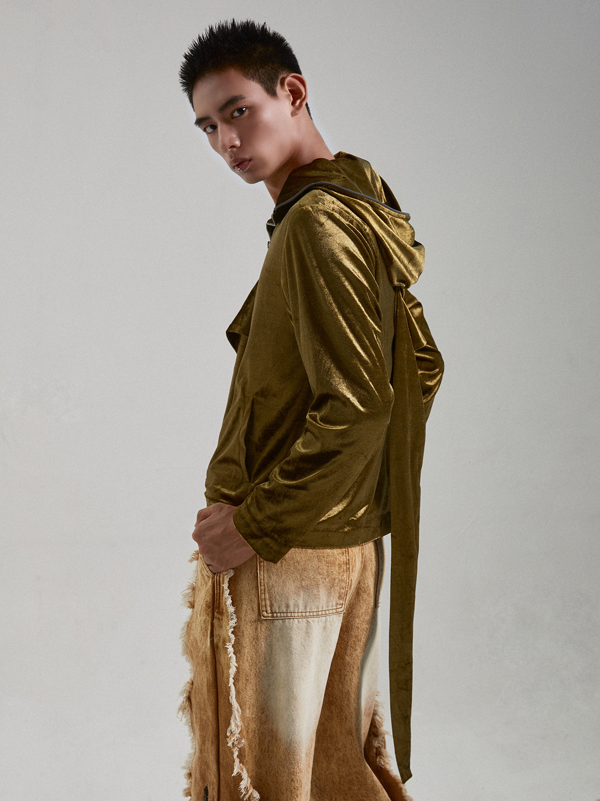 Golden strap angel hoodie