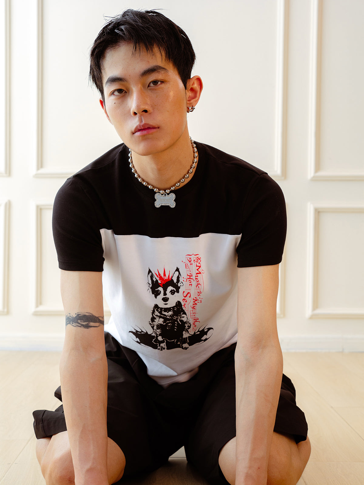 Punk Dog Printed T-shirt