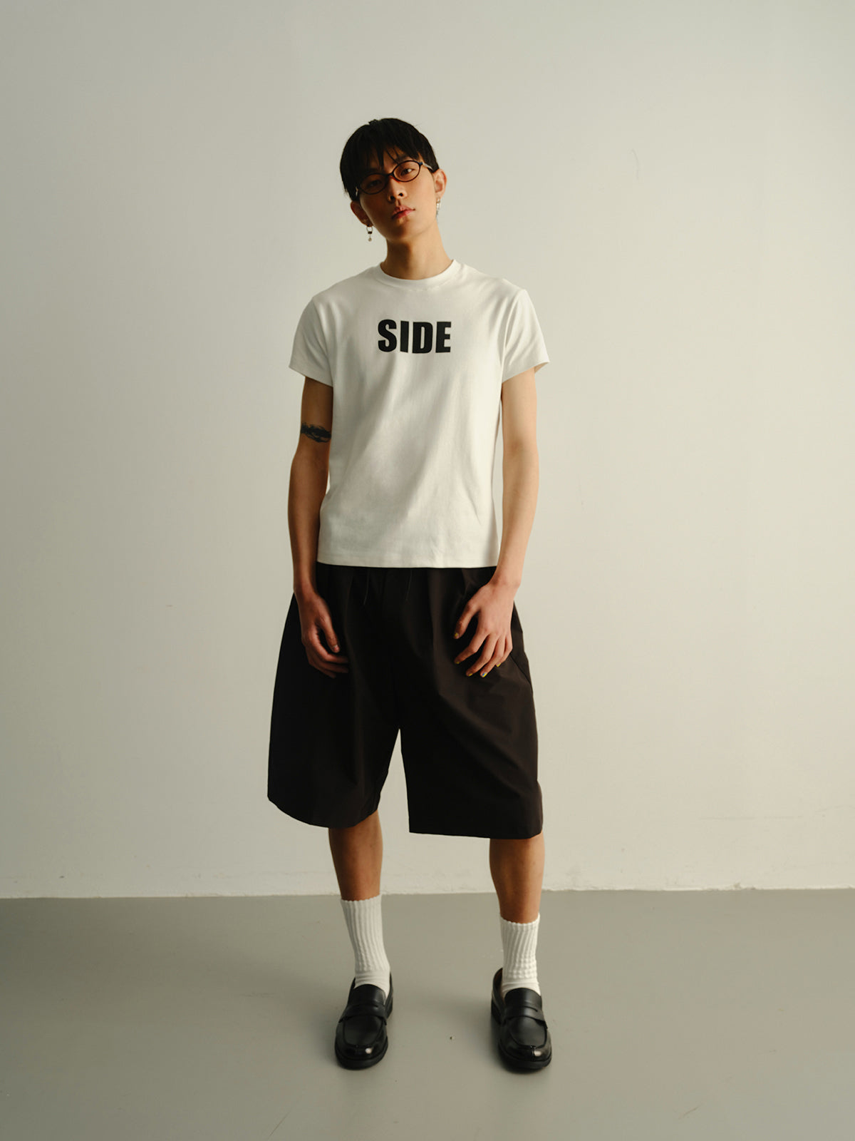 Black silhouette shorts