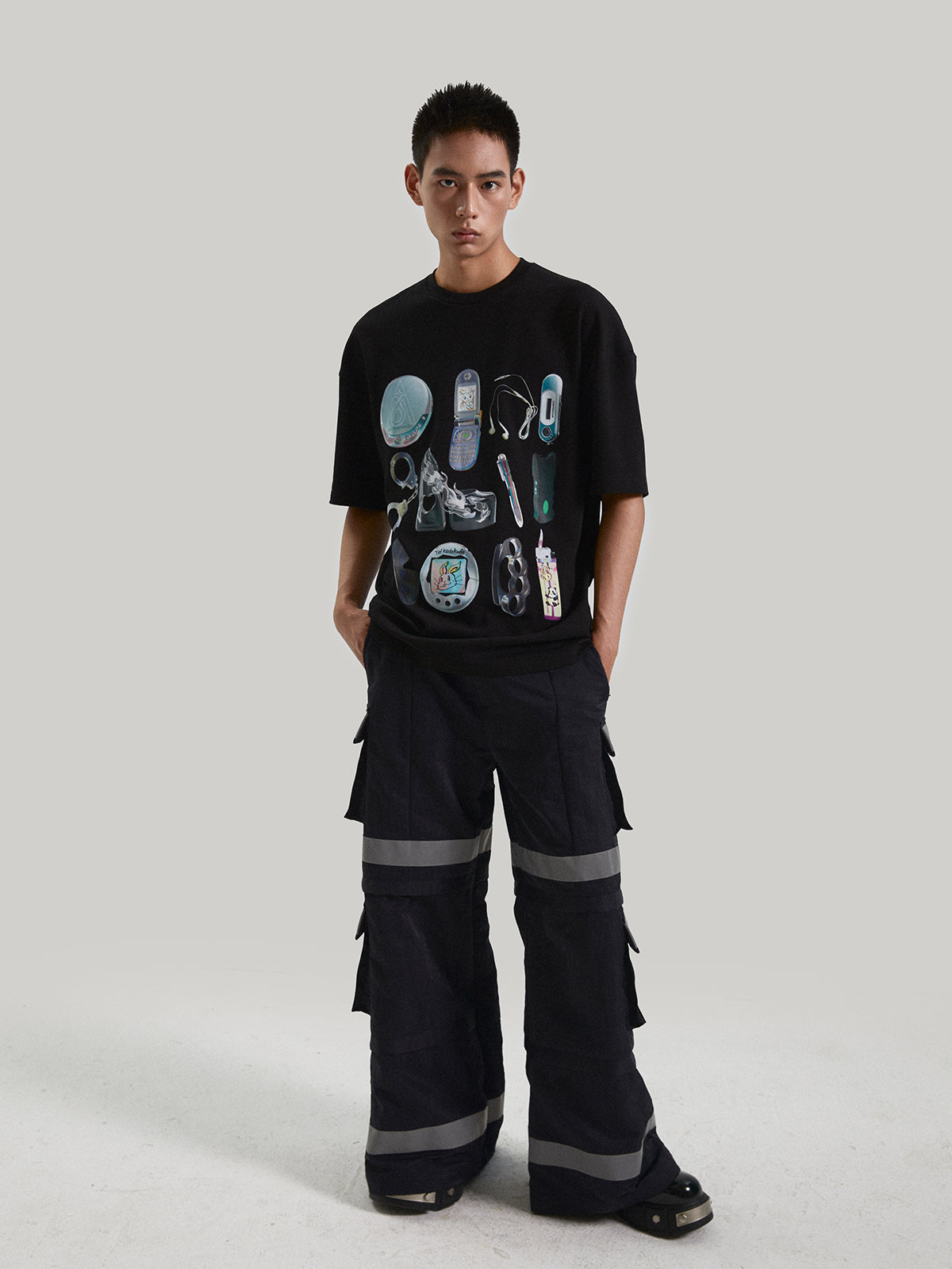 Full picture y2k printed loose T-shirt