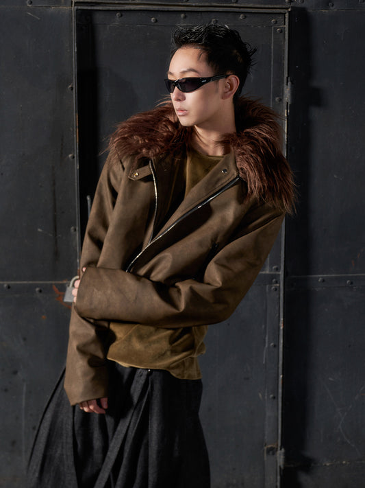 Coffee colored fur coat