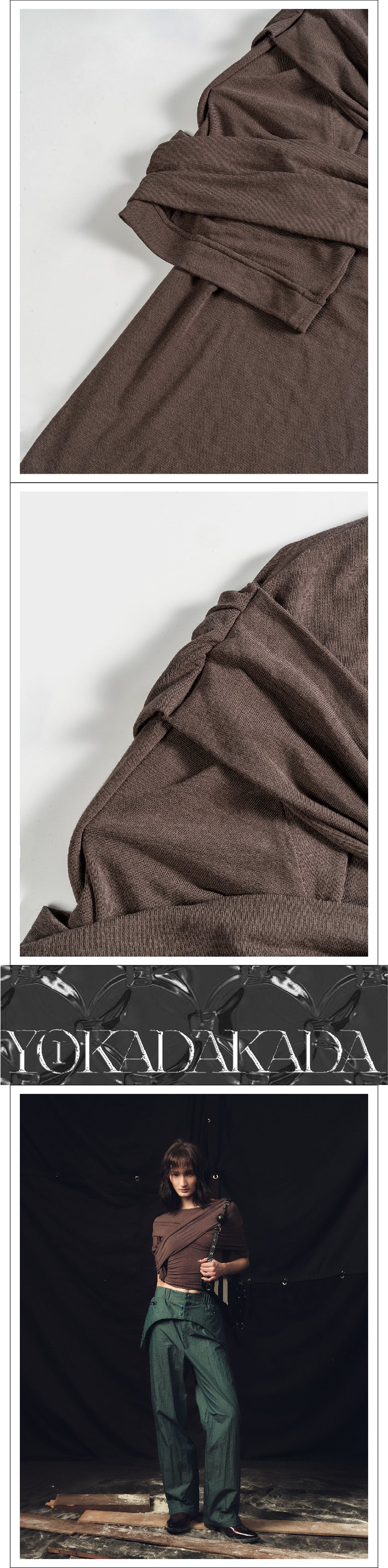 Two tone cross strap top