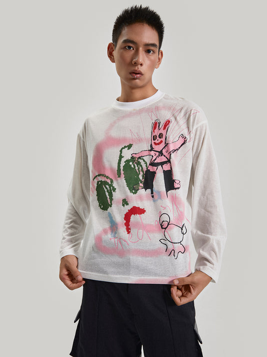 Graffiti SM Bear Long Sleeve T-shirt