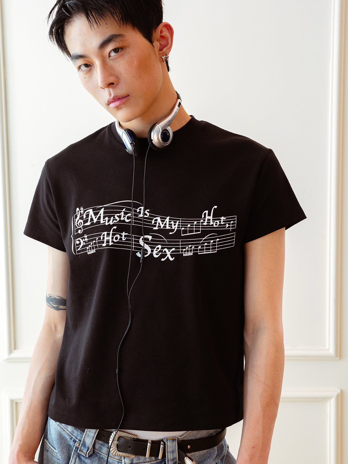 Score printed T-shirt