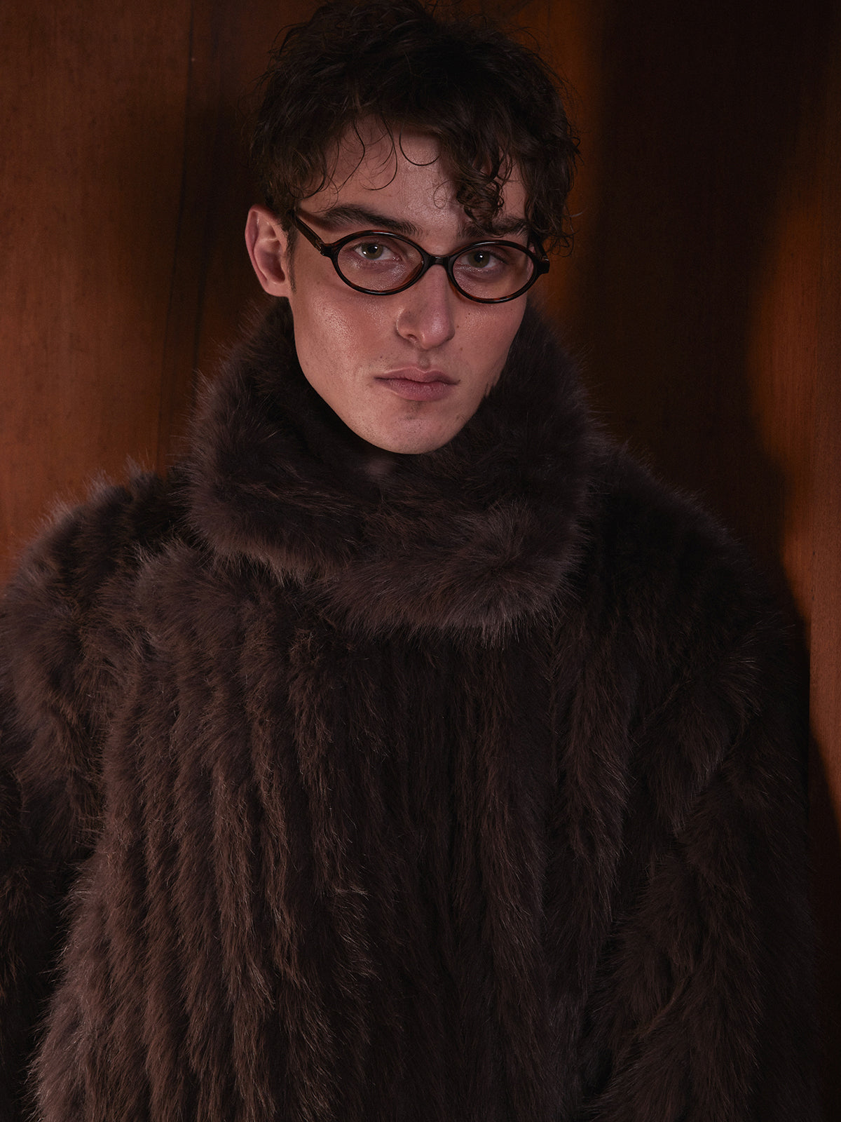 Deep brown long eco-friendly coat