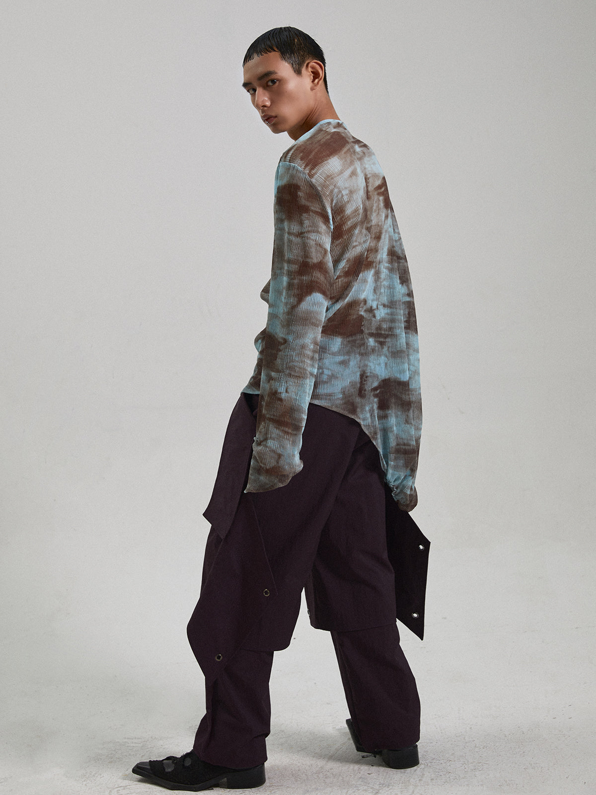 Deep purple functional alien eye pants