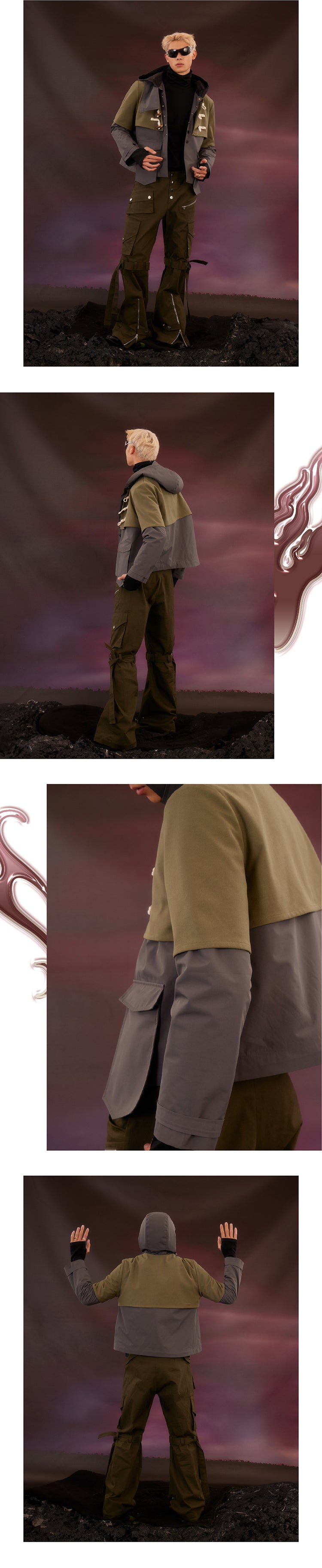 Slim fit assault suit short jacket