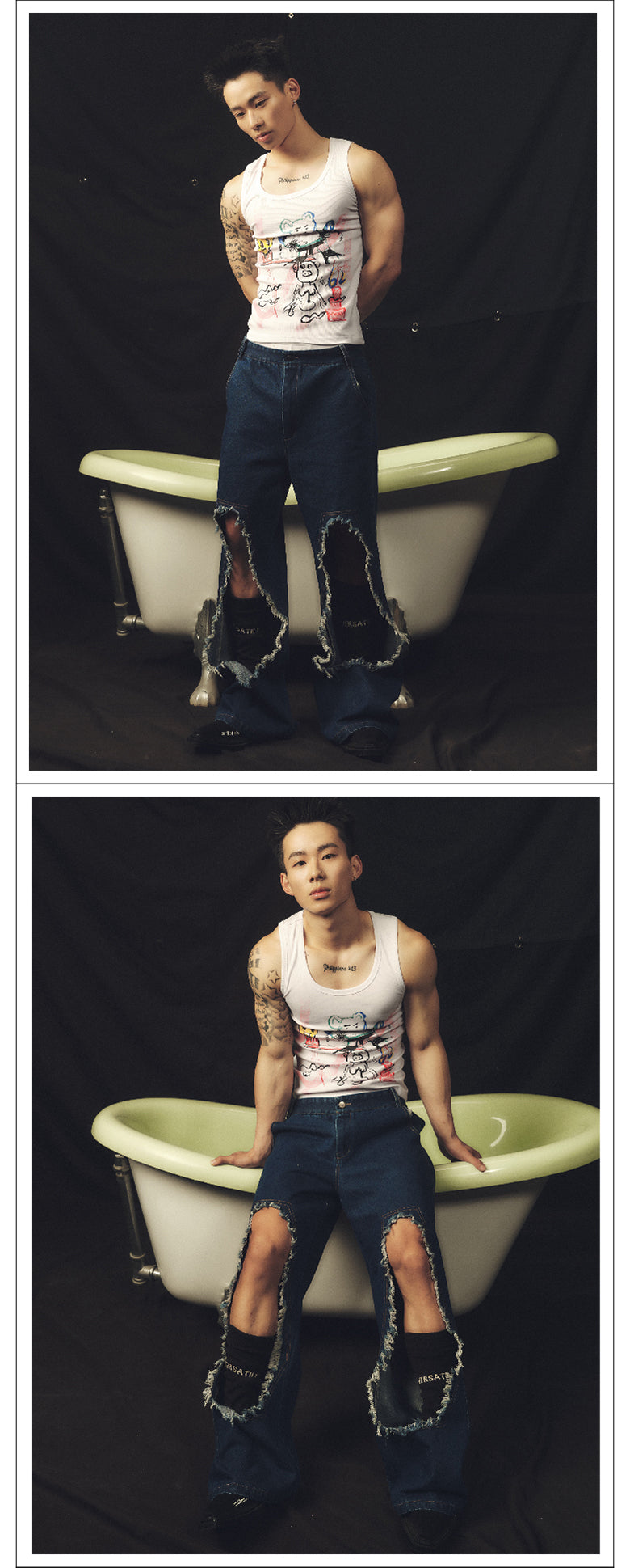 Small Animal Graffiti Short Stroke Tank Top