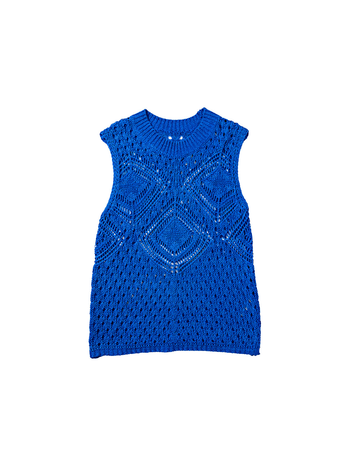 Hollow out sleeveless knitted sweater