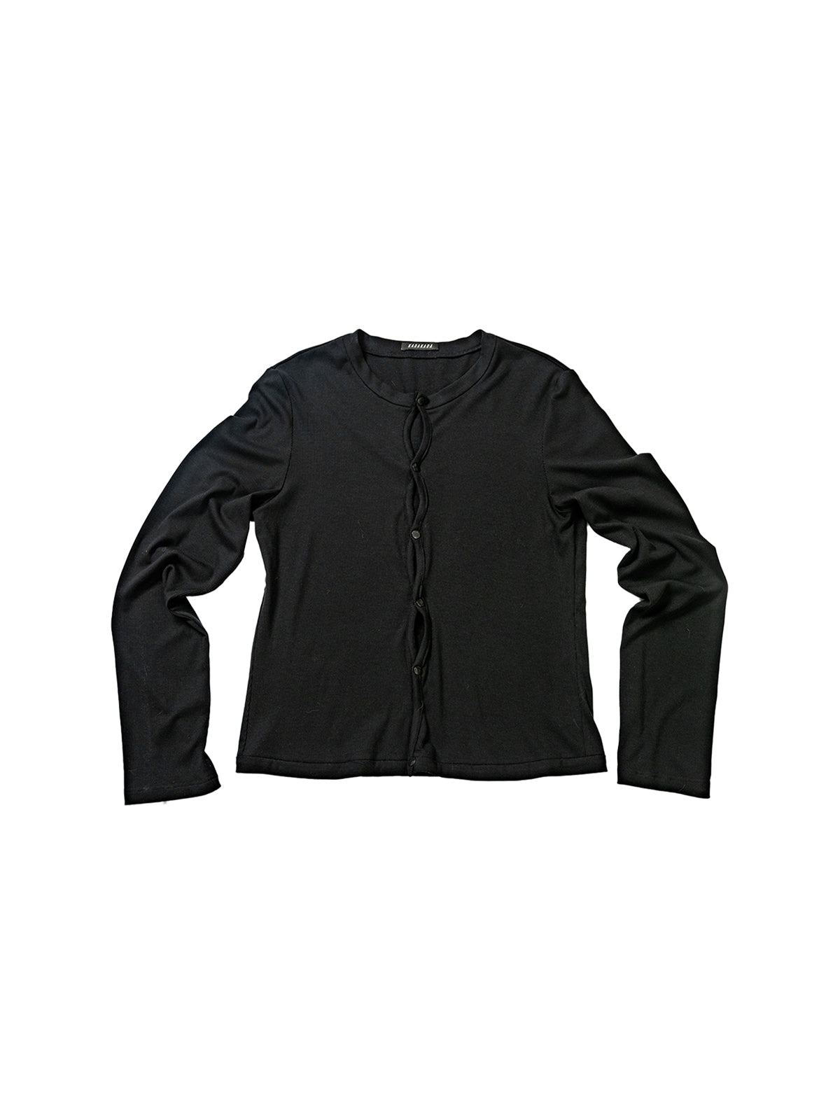 Hollow chest elastic cardigan