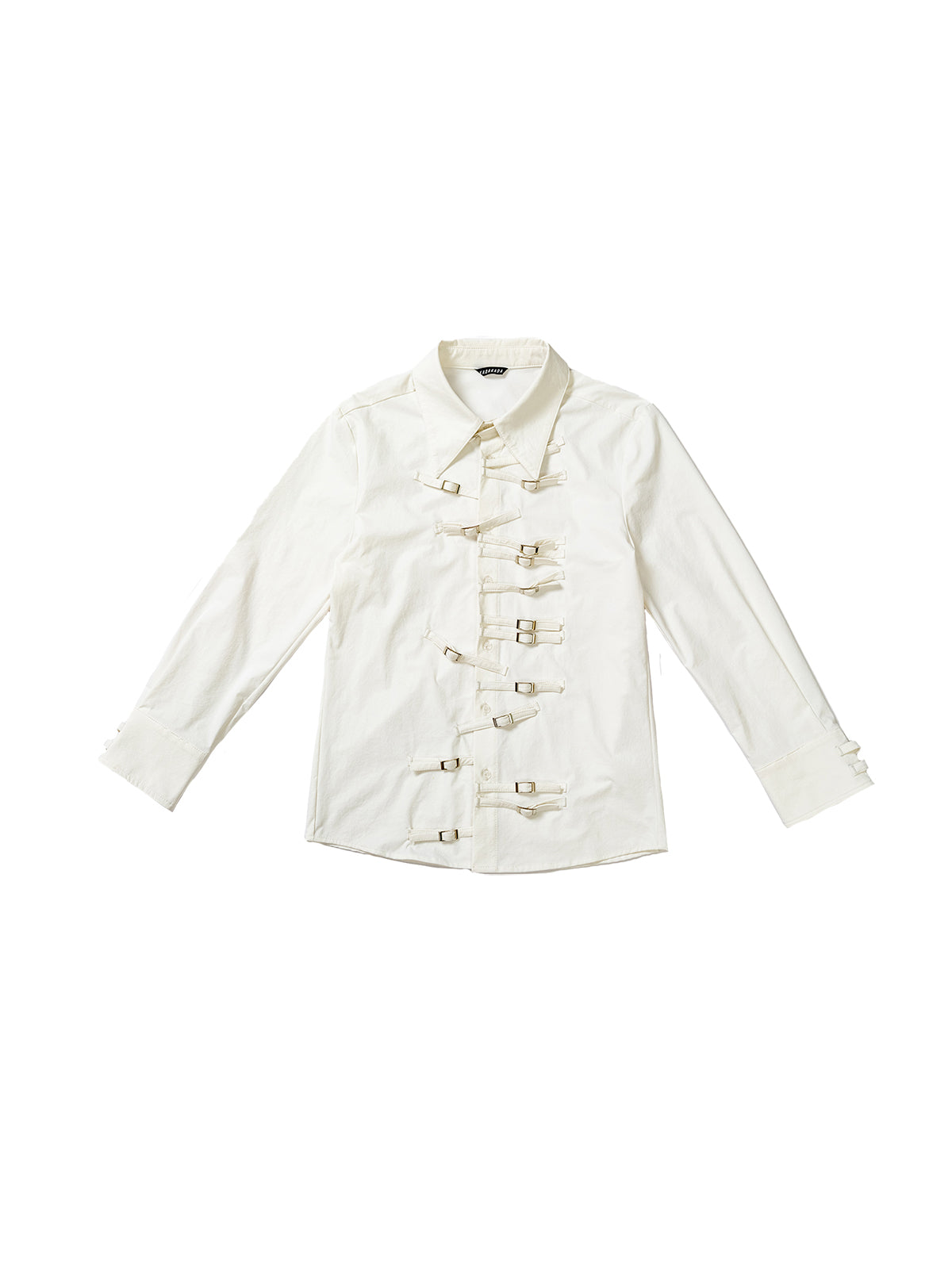 Elastic slim fit 7-inch sleeve shirt