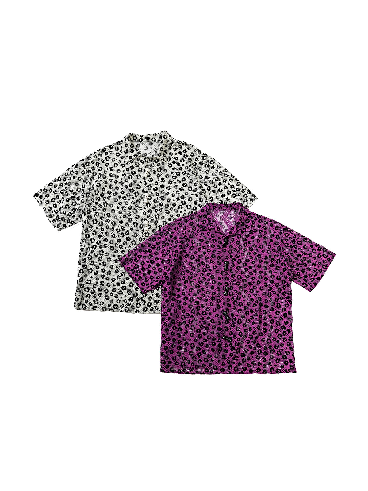 Leopard print silhouette shirt