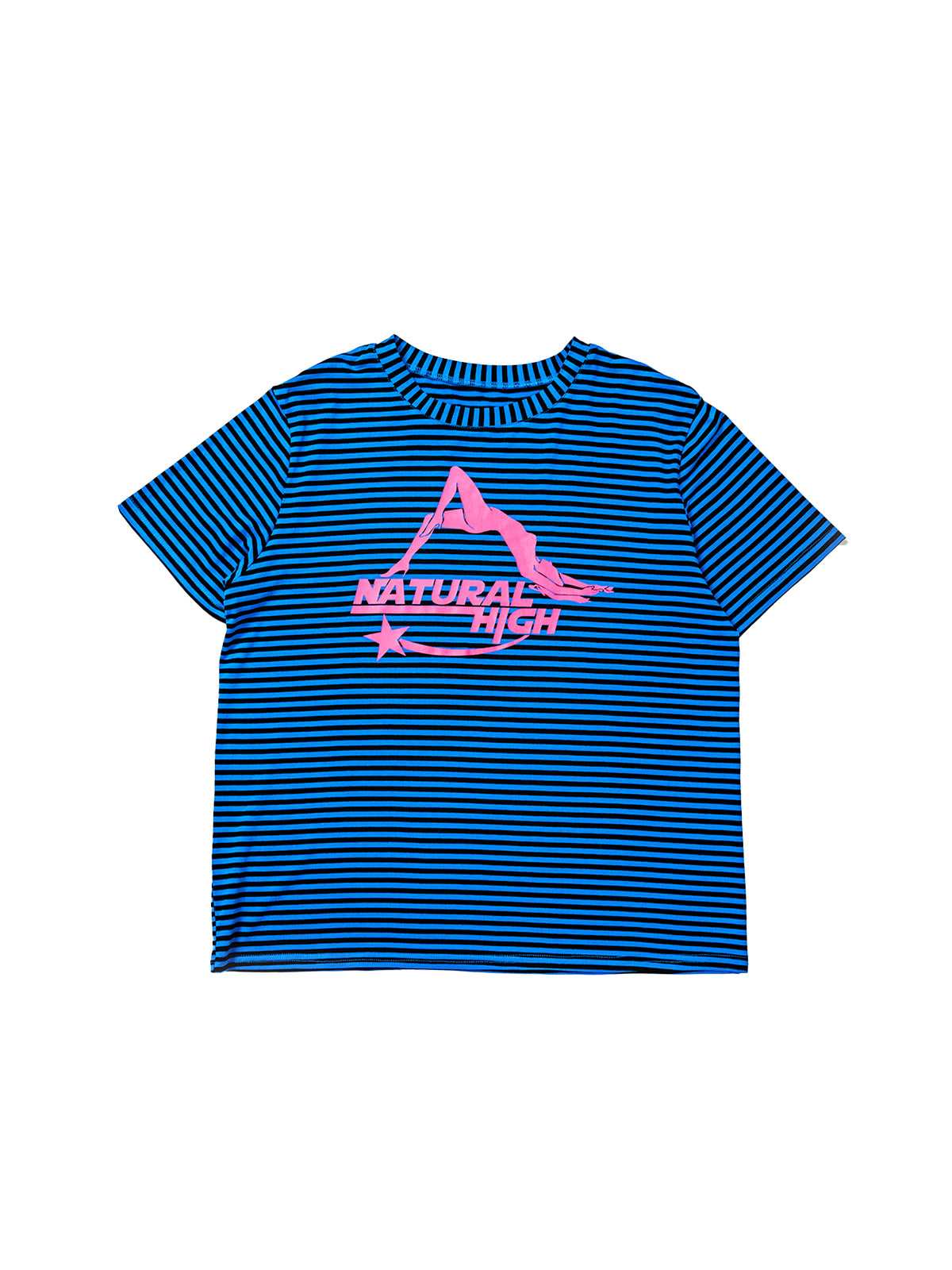 Blue striped natural T-shirt