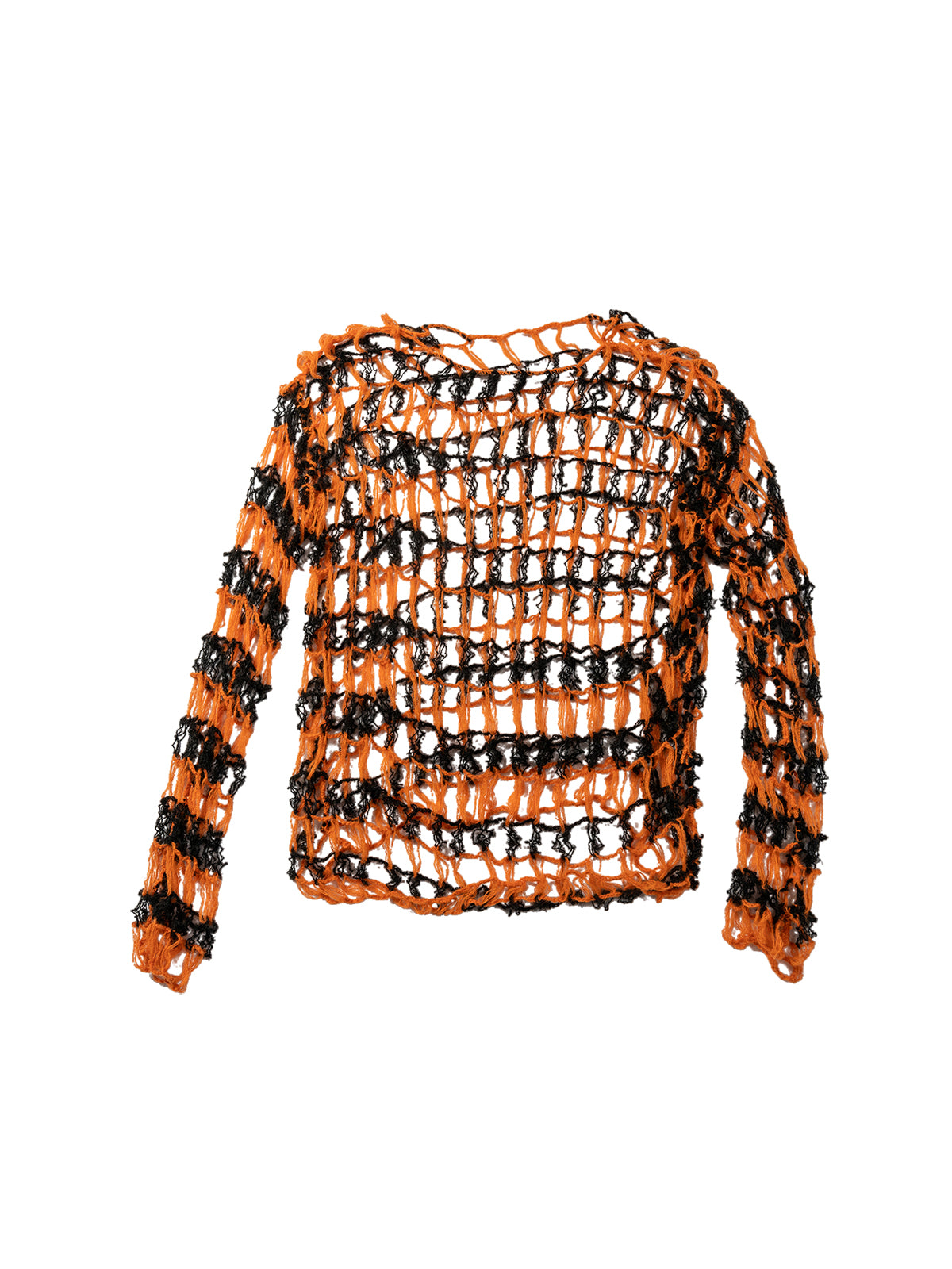 Large hollow out two tone sweater