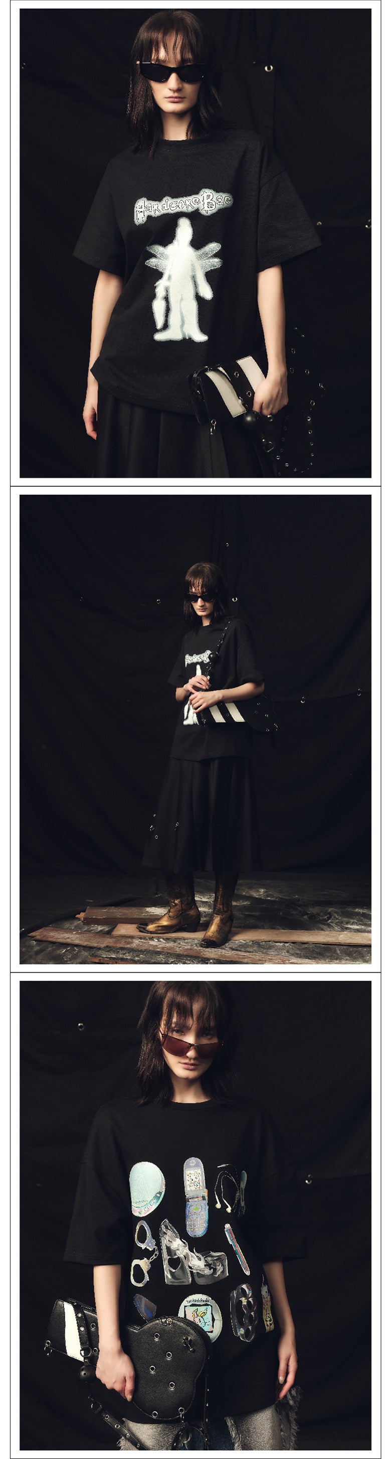 Leather backpack and underarm bag