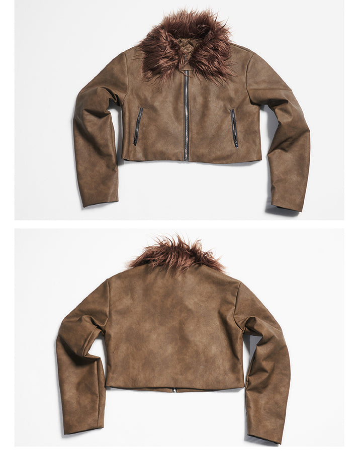 Coffee colored fur coat