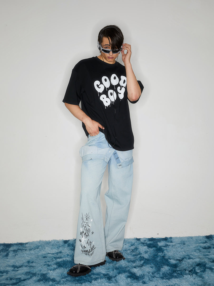 Vintage Rivet Print White