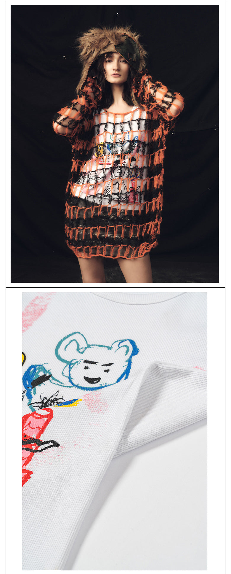 Small Animal Graffiti Short Stroke Tank Top