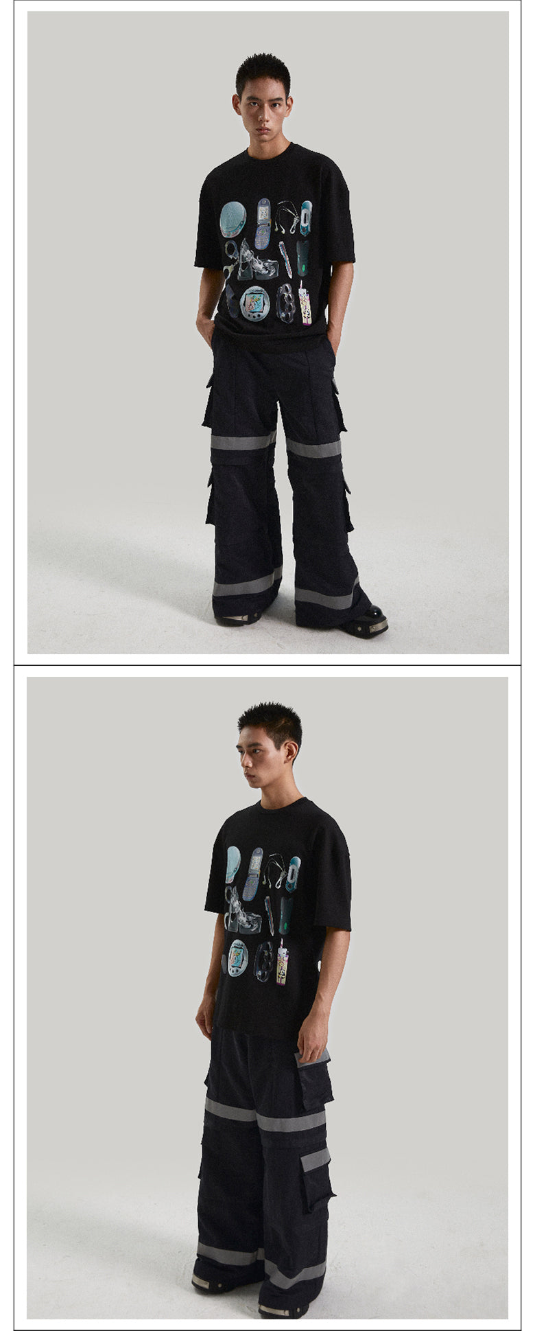 Full picture y2k printed loose T-shirt