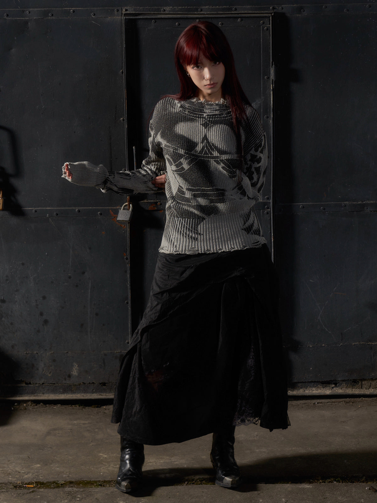 Armor printed pullover sweater