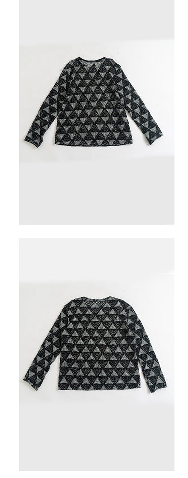 Triangle hollow fishing net sweater