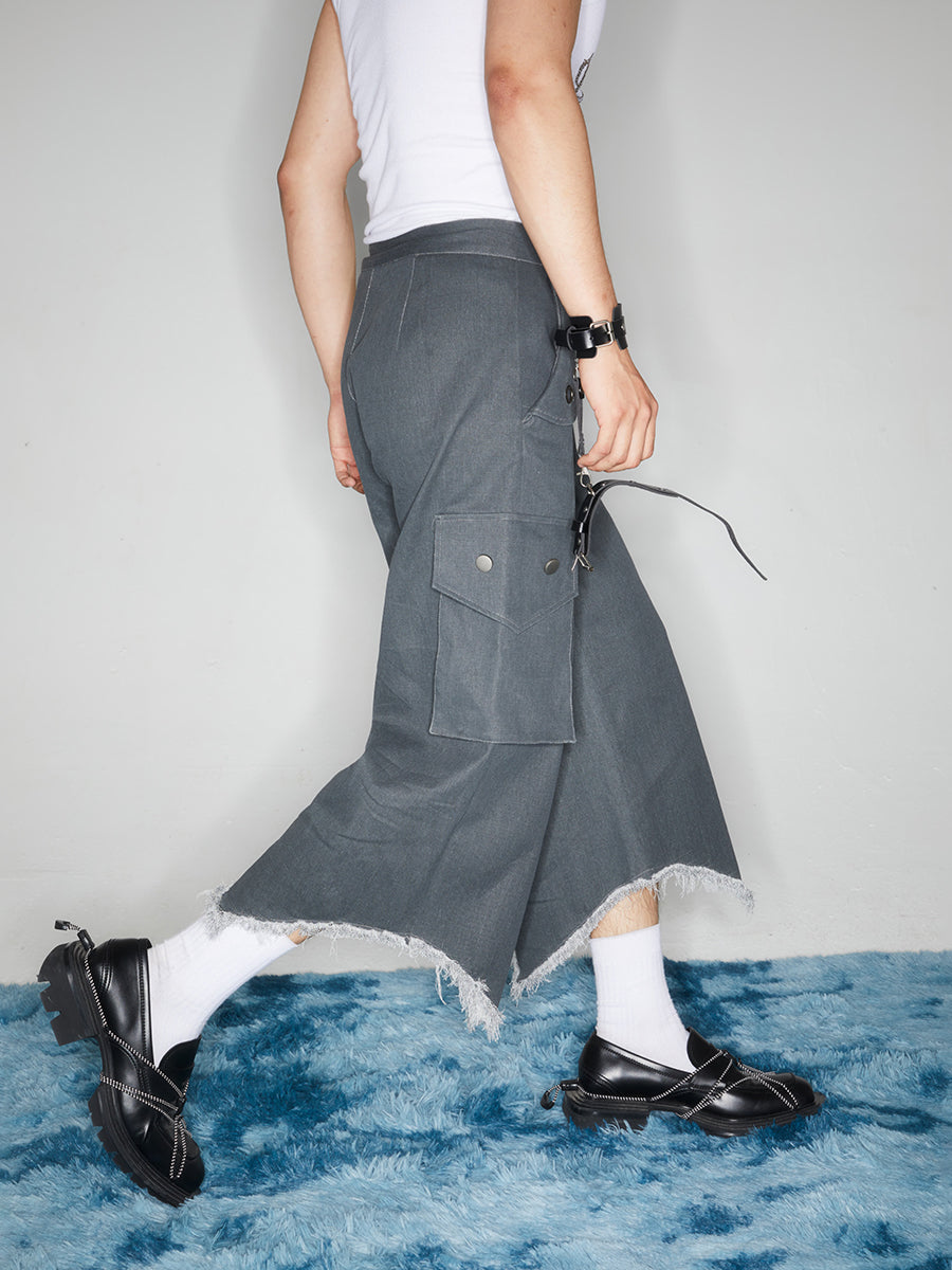 Fur edge workwear pants