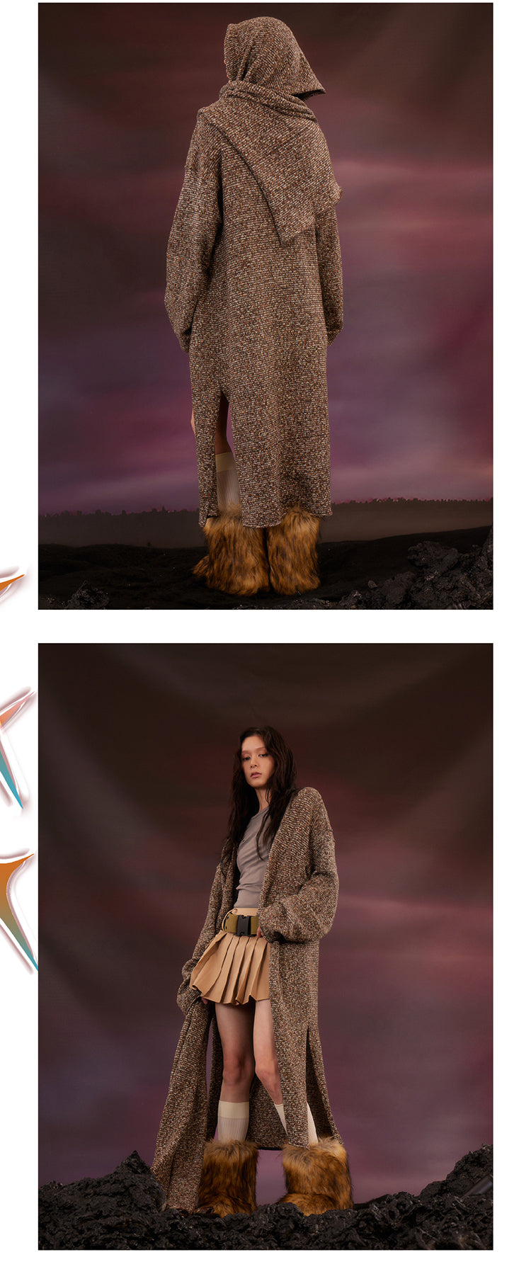 Scarf Loose Split Sweater