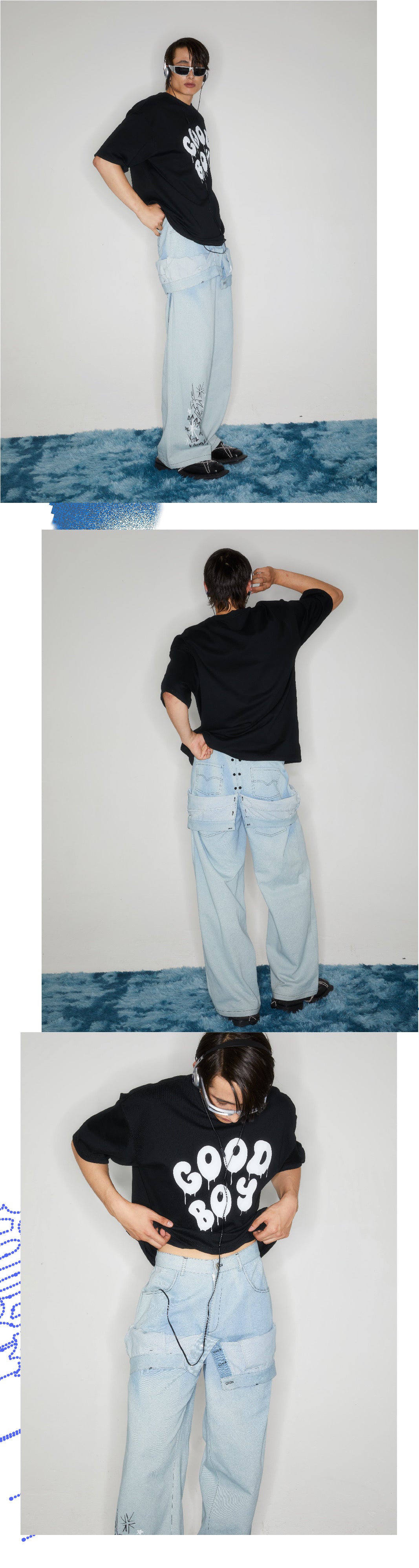 Vintage Rivet Print White